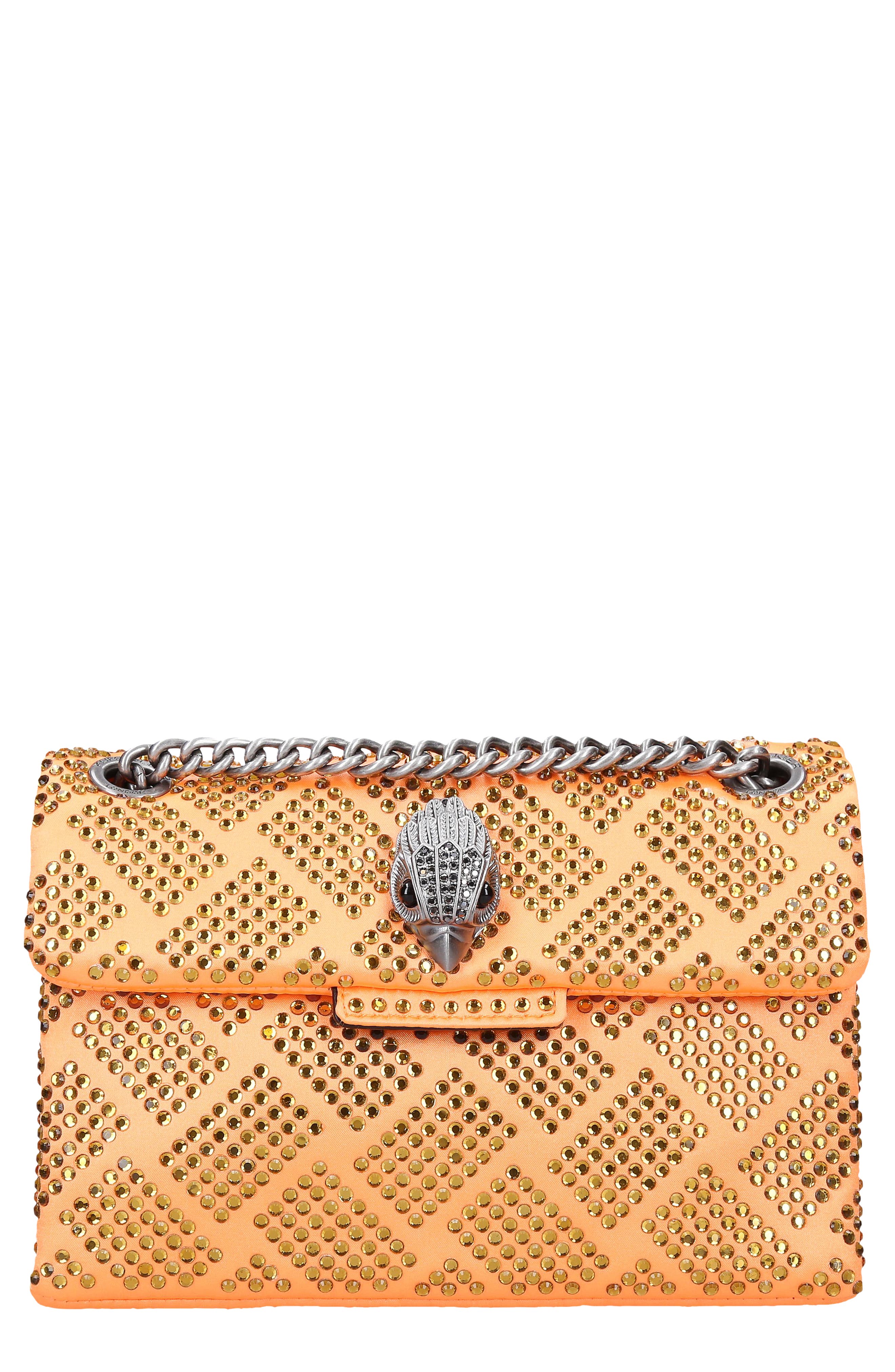 Kurt Geiger London Mini Kensington Embellished Fabric Convertible Crossbody Bag, Main, color, 
