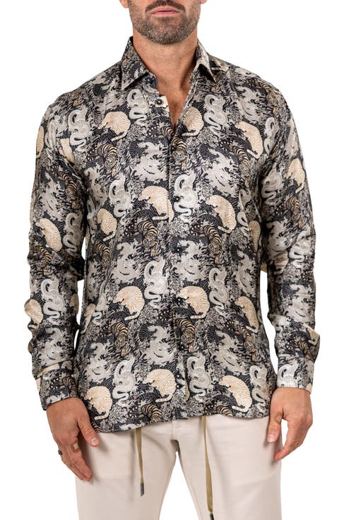 Fibonacci Marthy Contemporary Fit Button-Up Shirt