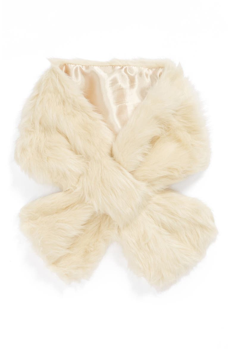 Faux Fur Collar, Main, color, IVORY