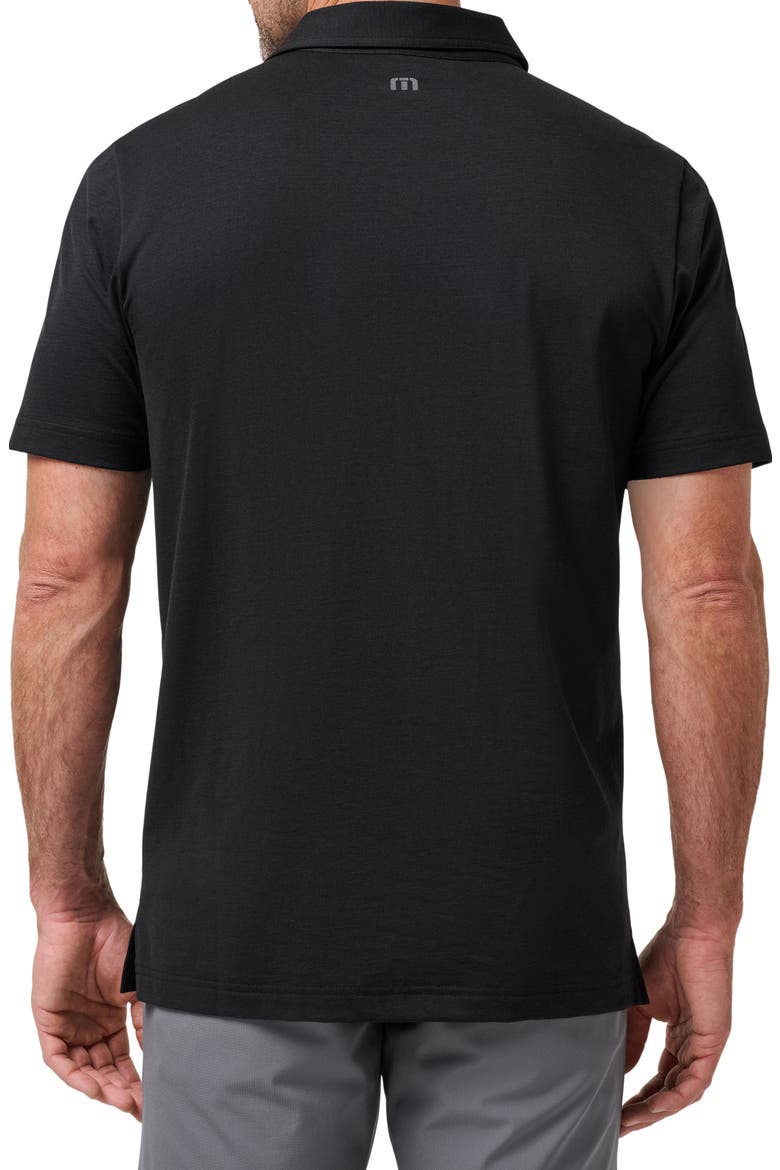 Flight Chest Stripe Jersey Polo, Alternate, color, BLACK