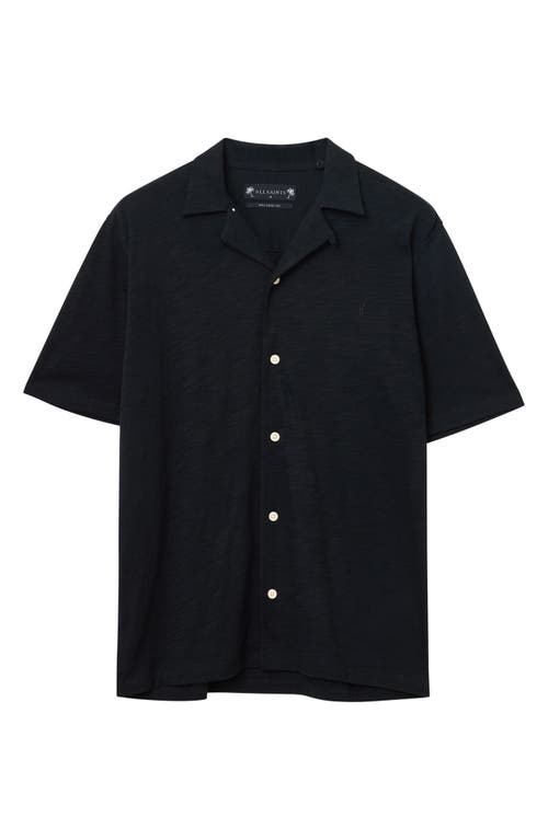 Allsaints Forge Relaxed Fit Lightweight Shirt In Black