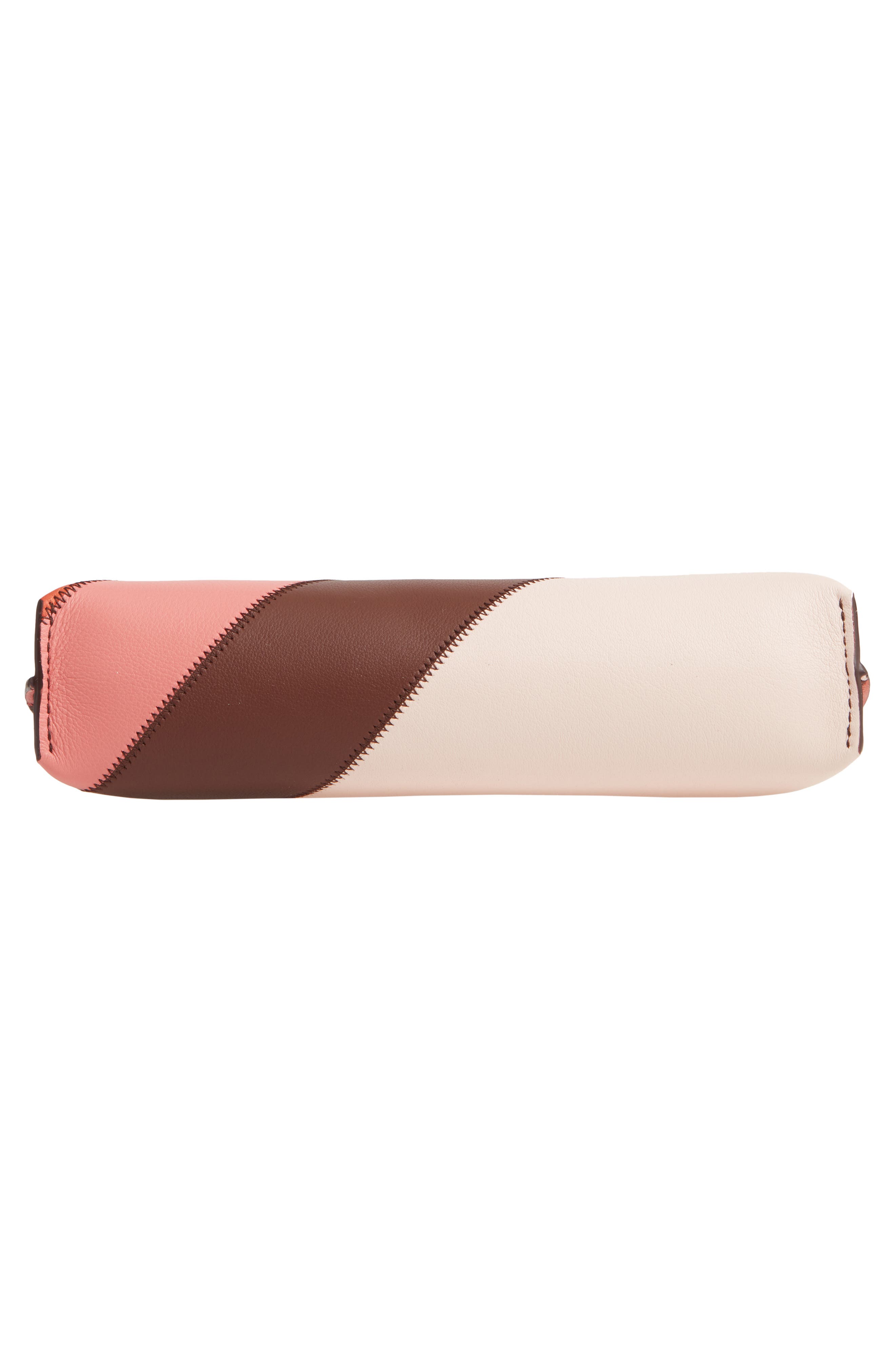 Strathberry Stylist Colorblock Patchwork Stripe Leather Convertible Clutch, Alternate, color, 