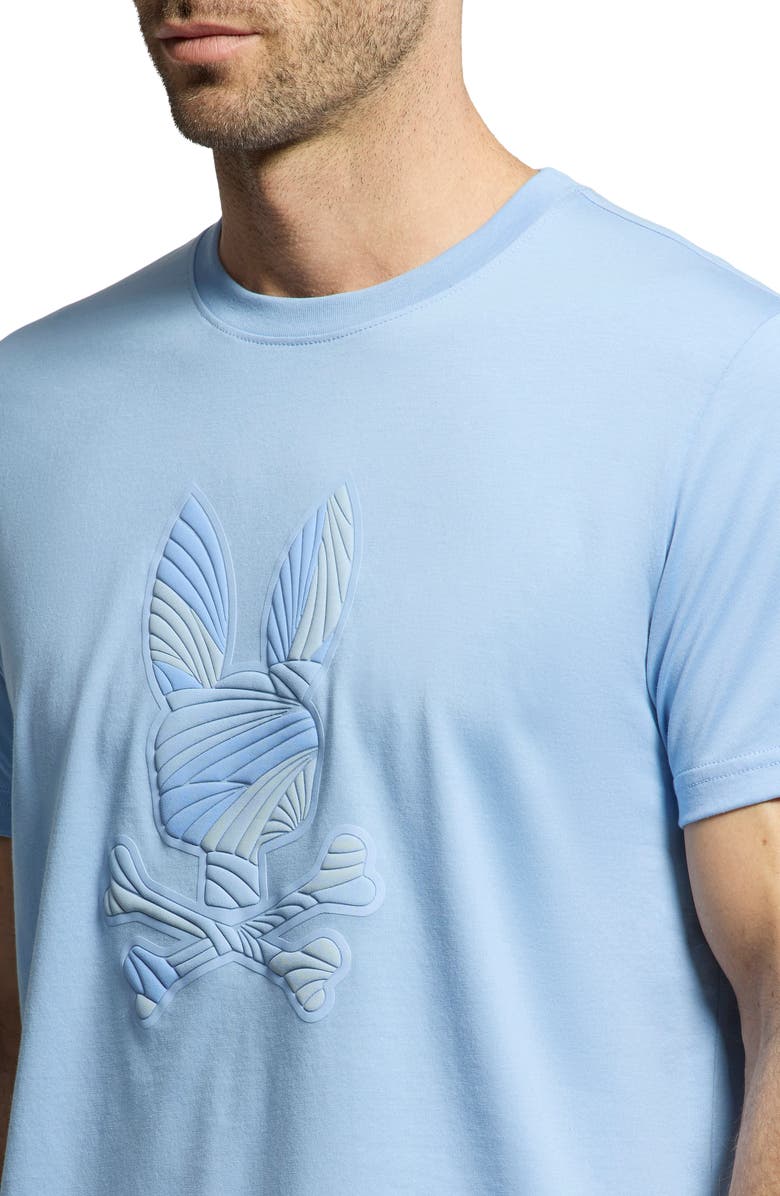 Psycho Bunny Baxter Embroidered Graphic T-Shirt, Alternate, color, Serenity