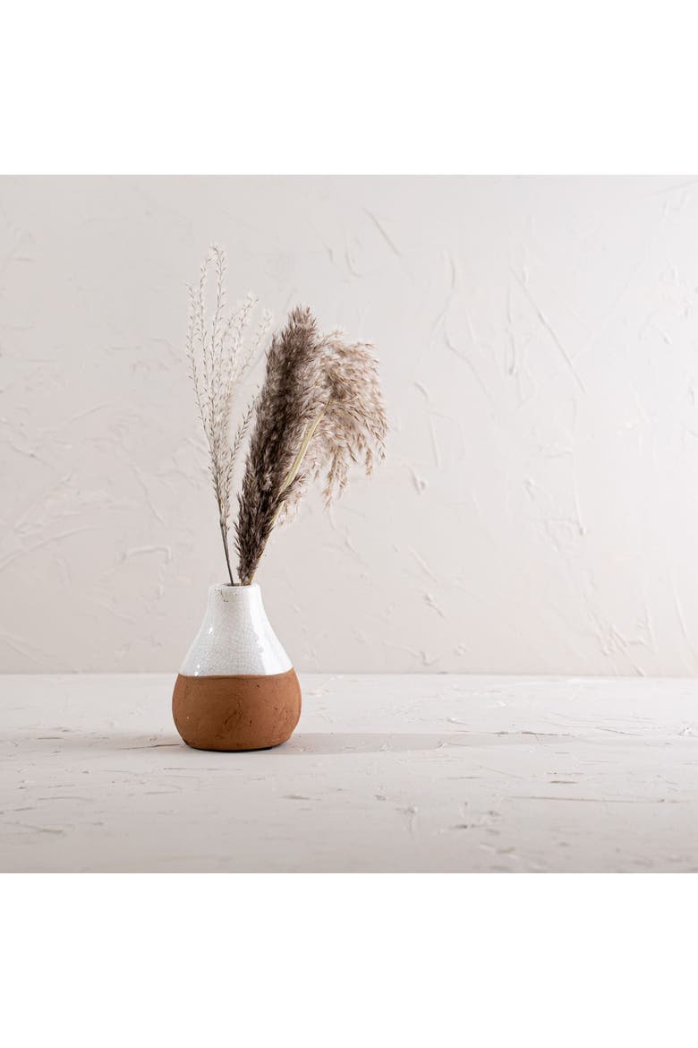 Terracotta Dipped Terracotta Bud Vase, Alternate, color, Orange