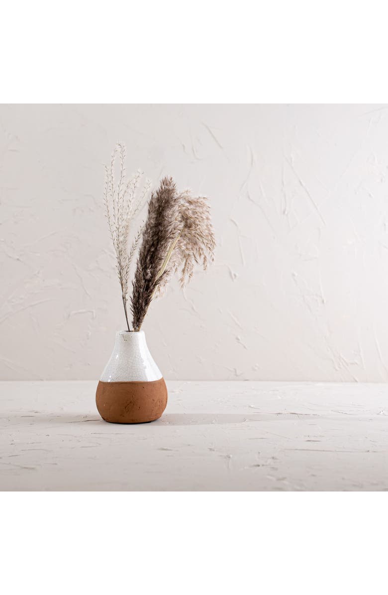 Foreside Home and Garden Terracotta Dipped Terracotta Bud Vase, Alternate, color, Orange