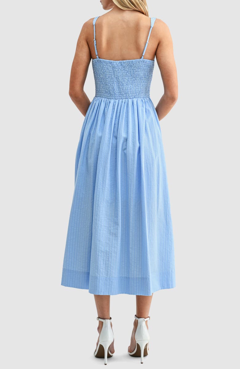 Lush Stripe Print Sundress, Alternate, color, Light Blue Stripe