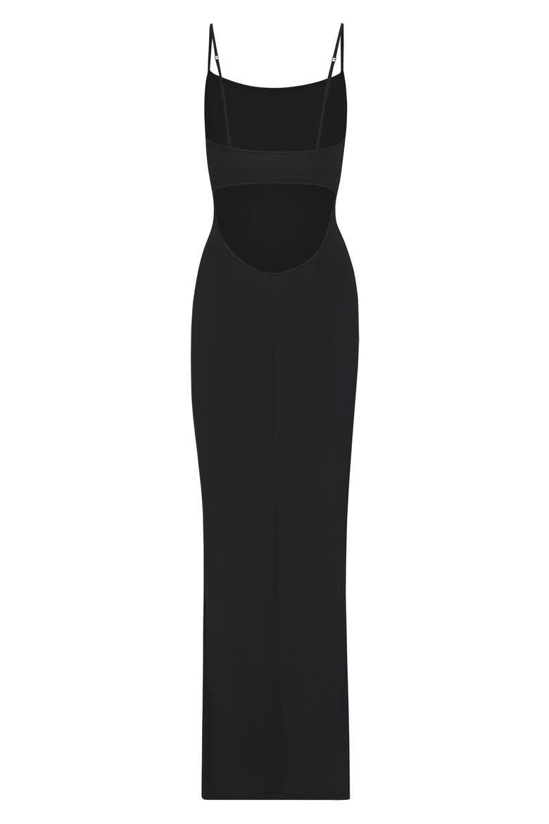 Smooth Lounge Low Back Cami Nightgown, Alternate, color, ONYX