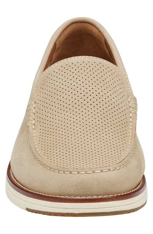 Johnston & Murphy Men's Upton Perforated Venetian Loafer In Taupe Nubuck