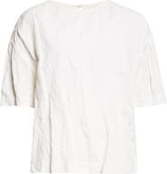 Proenza Schouler Hansly Crinkle Cotton Blend Top