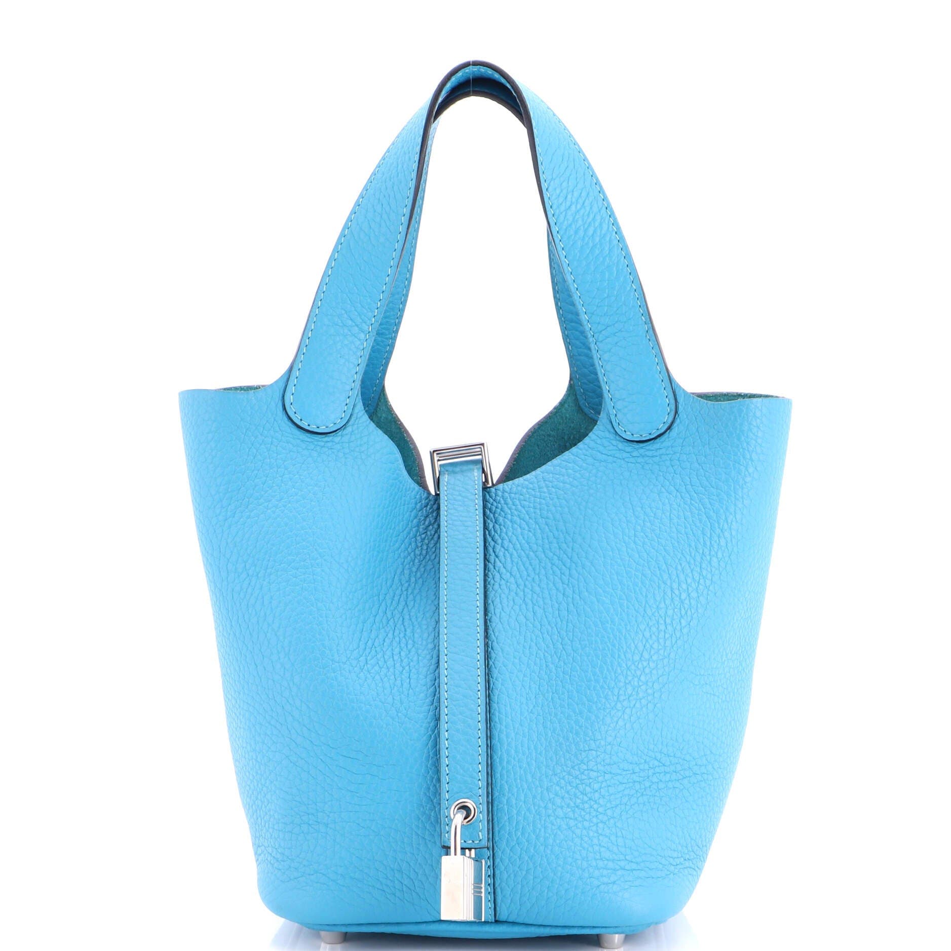 Picotin Lock Bag Clemence PM, Main, color, Turquoise