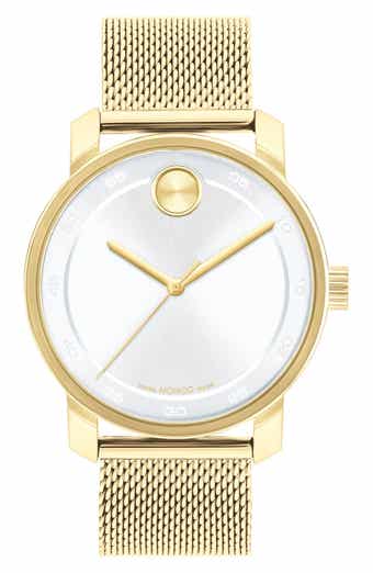 Movado 3-Hand Quartz Stainless Steel Mesh Strap Watch, 41mm