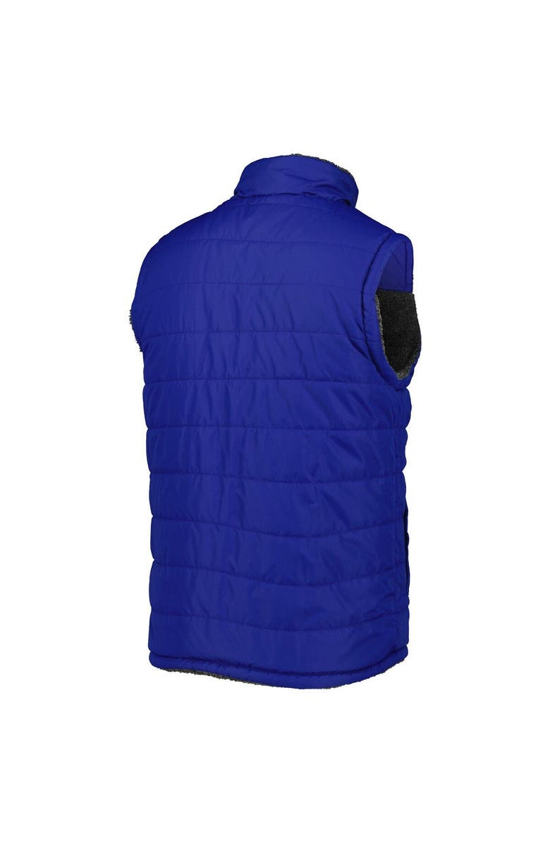 G-III SPORTS BY CARL BANKS Men's G-III Sports by Carl Banks Royal/Charcoal Chicago Cubs Power Hitter Reversible Full-Zip Vest, Alternate, color, 
