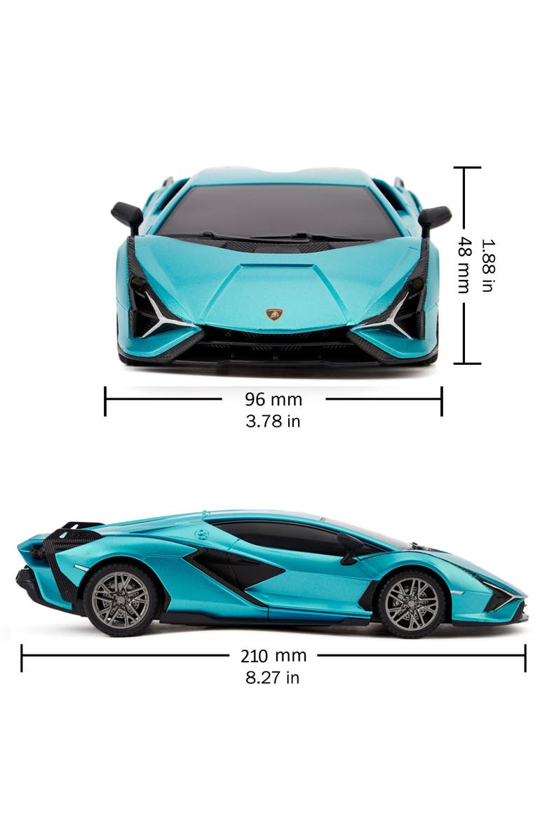 CMJ RC Cars Lamborghini Twin Pack Sian and Aventador Police Remote Controlled Cars, Alternate, color, Multicolored