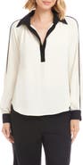 Karen Kane Colorblock Trim Popover Top