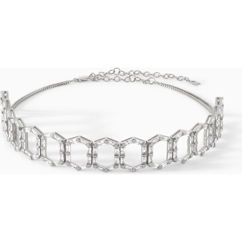 Ora Ana The Cleo Choker Necklace In Silver