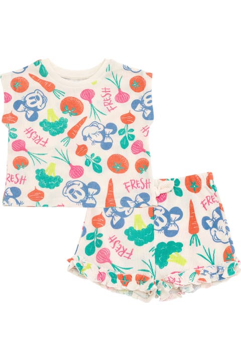 Minnie Mouse T-Shirt and Waffle Shorts Set