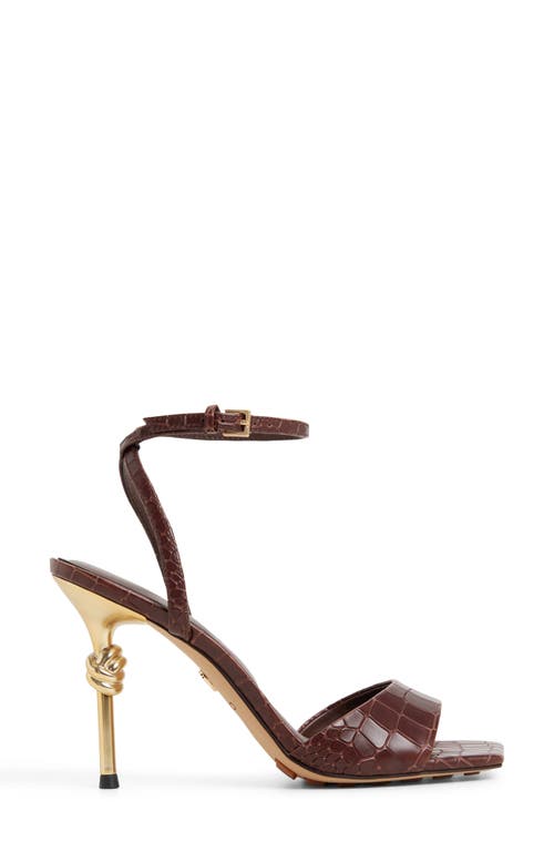 Aldo Harmonious Ankle Strap Sandal In Brown