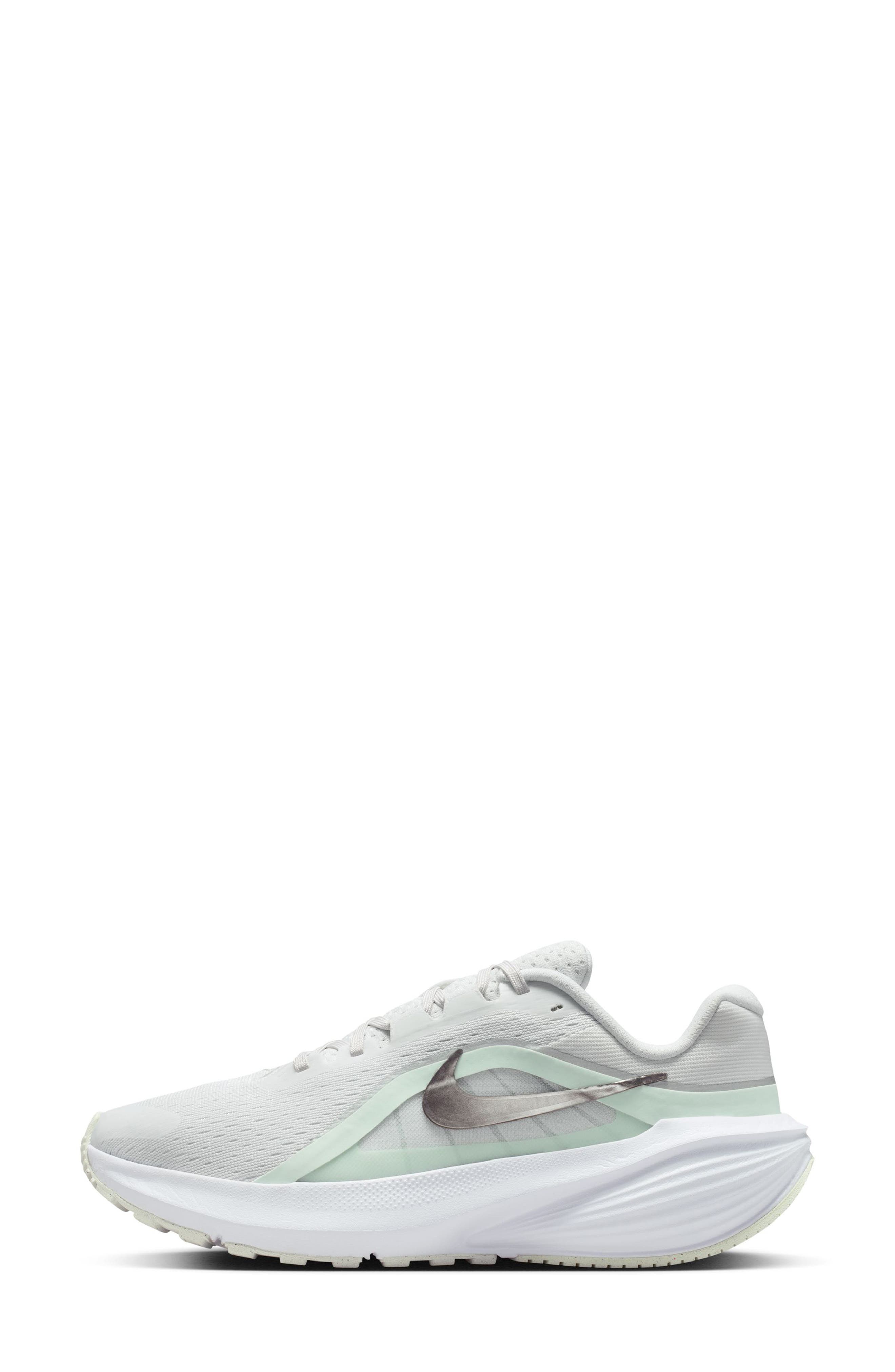 Downshifter 14 Running Shoe, Alternate, color, WHITE/ SILVER/ BARELY GREEN