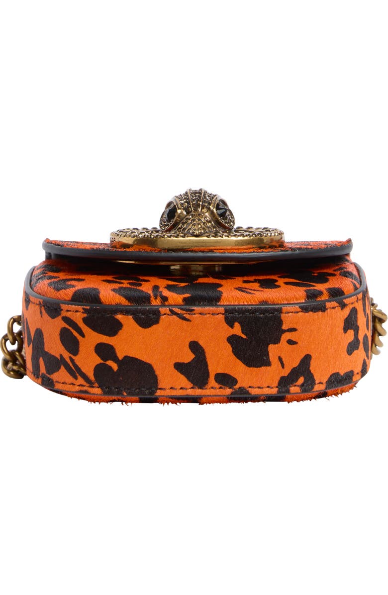 Kurt Geiger London Micro Chelsea Genuine Calf Hair Saddle Crossbody Bag, Alternate, color, Orange