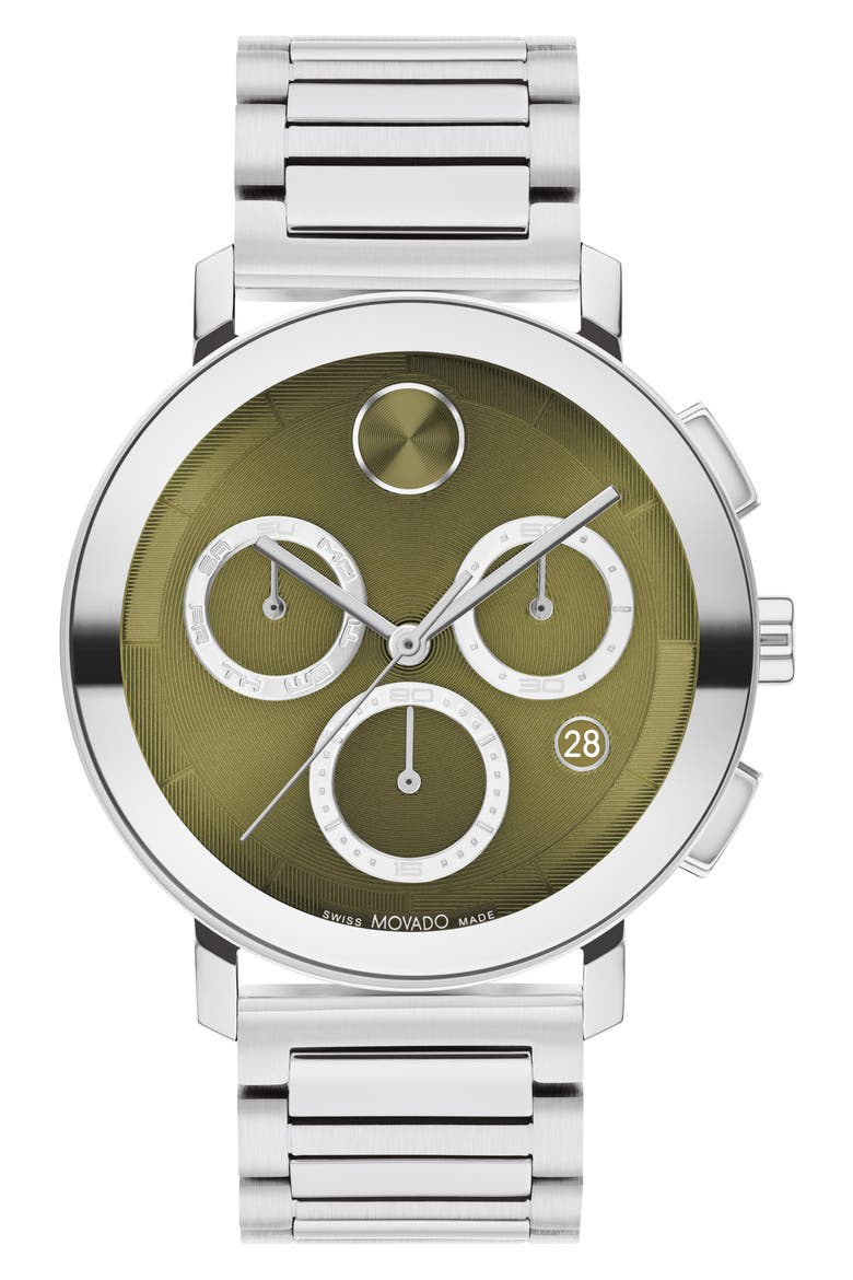 Bold Evolution 2.0 Chronograph Bracelet Watch, 42mm, Main, color, GREEN