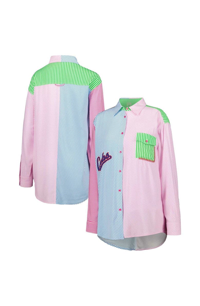 Terez Women's Terez Chicago Cubs Button-Up Shirt, Main, color, Blue