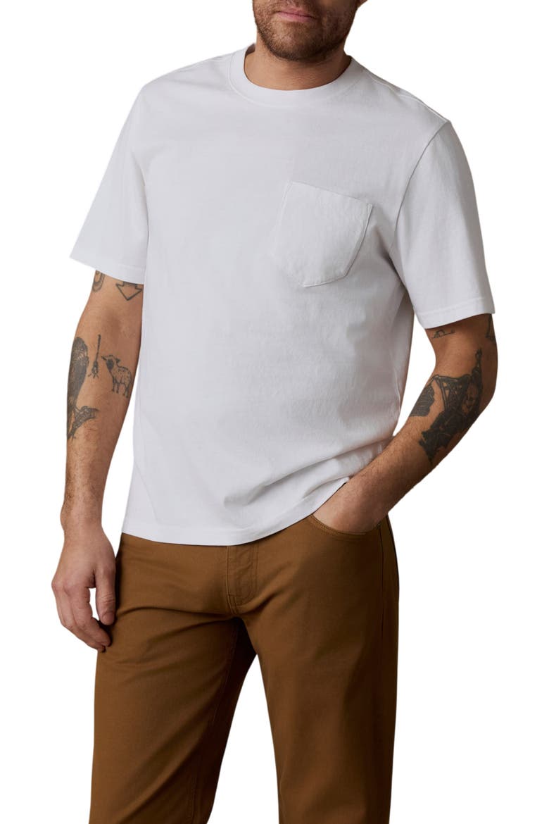 Patch Pocket Cotton T-Shirt, Main, color, PURE WHITE