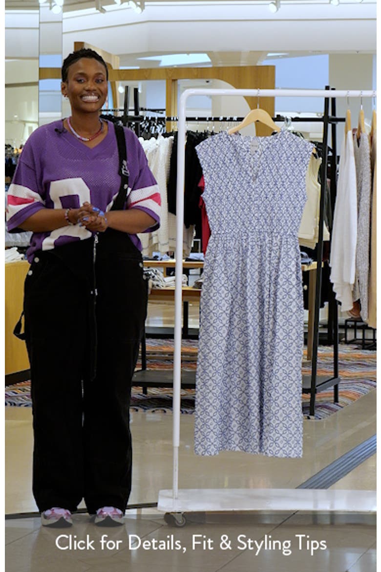 Amelia Embroidered Tile Cotton Midi Dress video