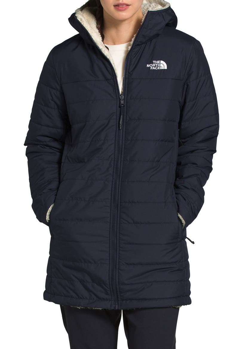 Mossbud Water Repellent Reversible Heatseeker™ Parka, Main, color, AVIATOR NAVY/VINTAGE WHITE