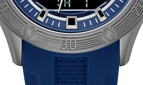 Kenneth Cole Reaction Analog-digital Silicone Strap Watch, 43mm
