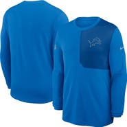 Nike Men's Nike Blue Detroit Lions Sideline Coach UV Performance Long Sleeve T-Shirt