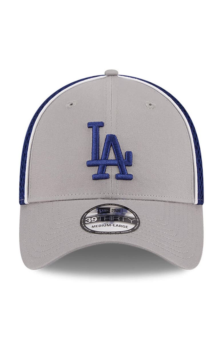 New Era Men's New Era Gray Los Angeles Dodgers Pipe 39THIRTY Flex Hat, Alternate, color,
