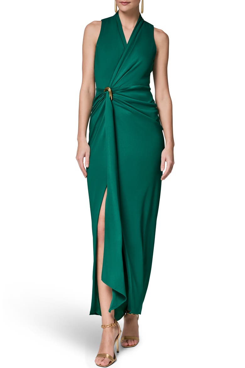 Belt Detail Sheath Maxi Dress, Main, color, LAWN