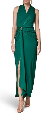 Donna Karan New York Belt Detail Sheath Maxi Dress