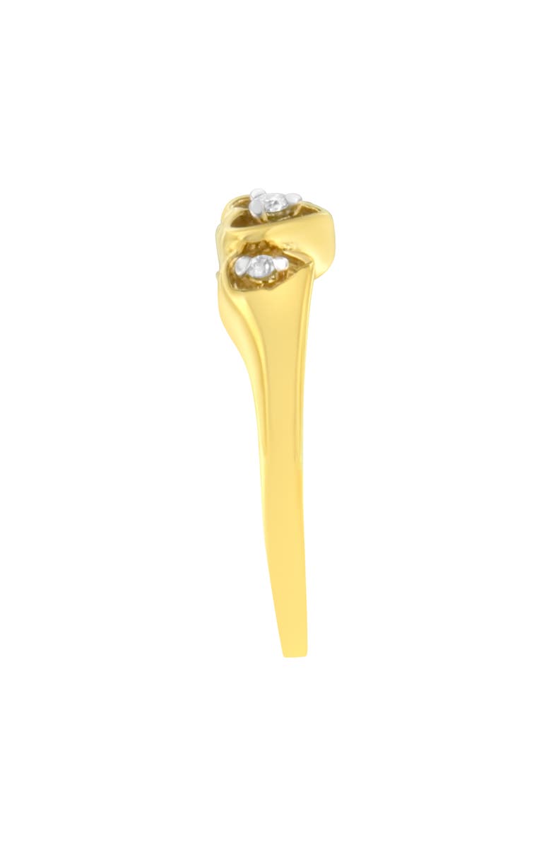 Haus of Brilliance 10KT Yellow Gold 1/20 cttw Diamond Heart Diamond Ring, Alternate, color, Yellow