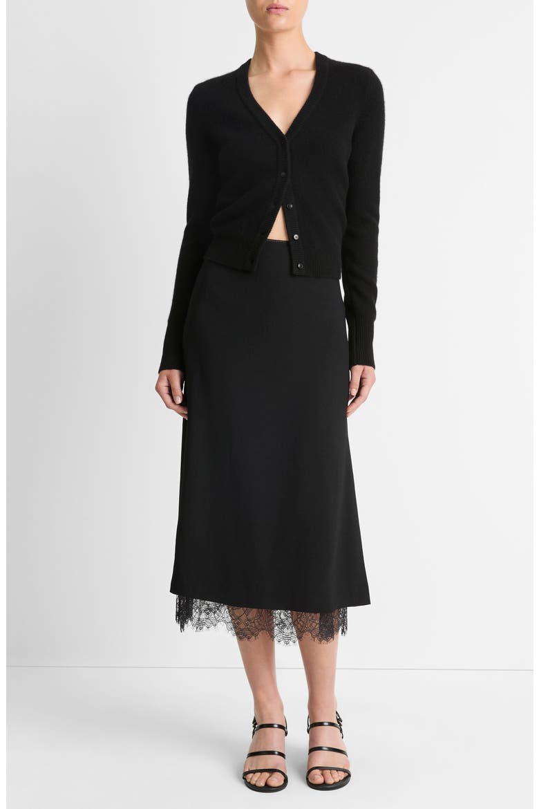 Boiled Cashmere Cardigan, Alternate, color, BLACK