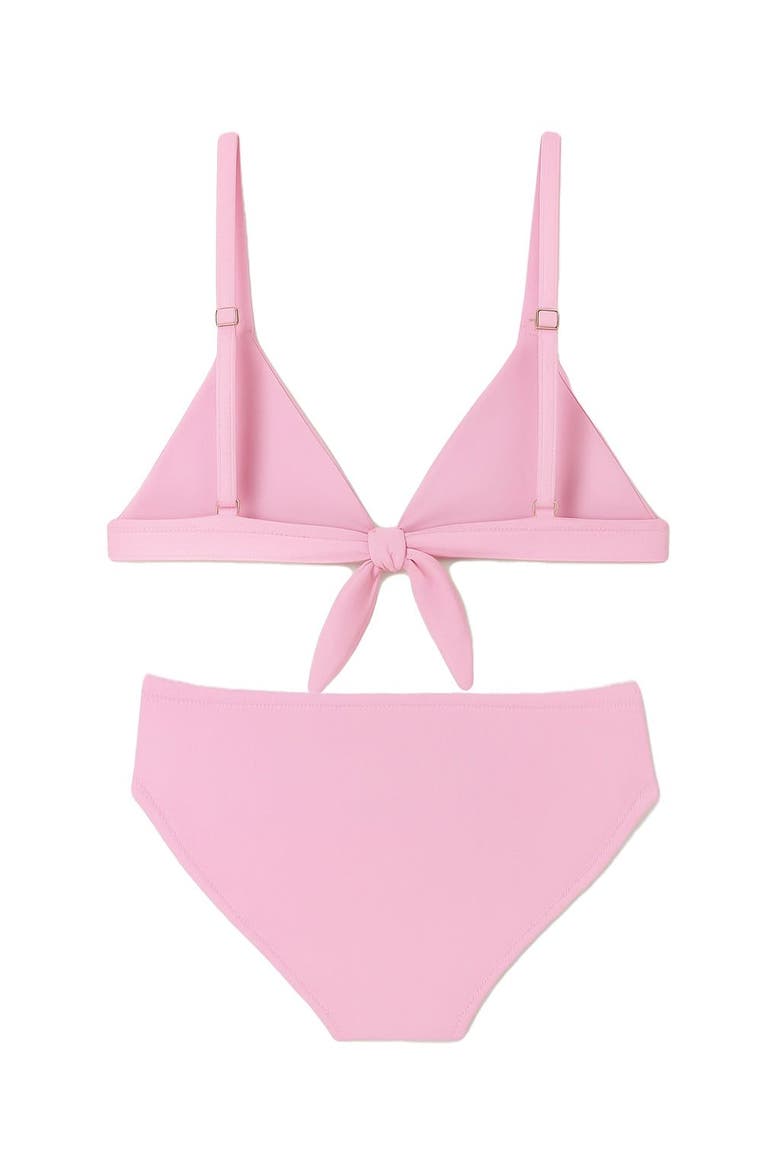 Rosette Triangle Bikini, Alternate, color, Pink