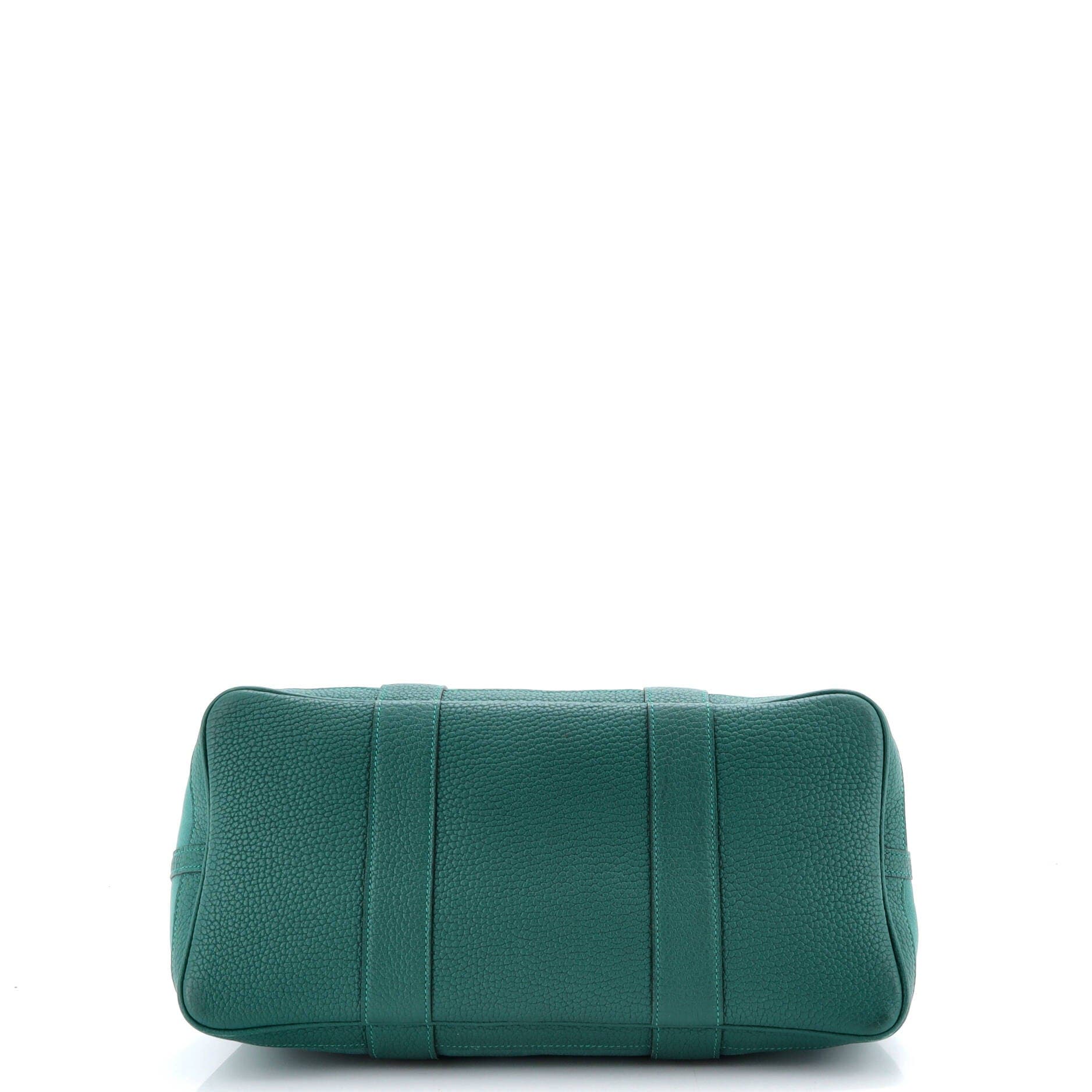 Pre-Owned Hermes Garden Party Tote Toile and Leather 36, Alternate, color, Malachite