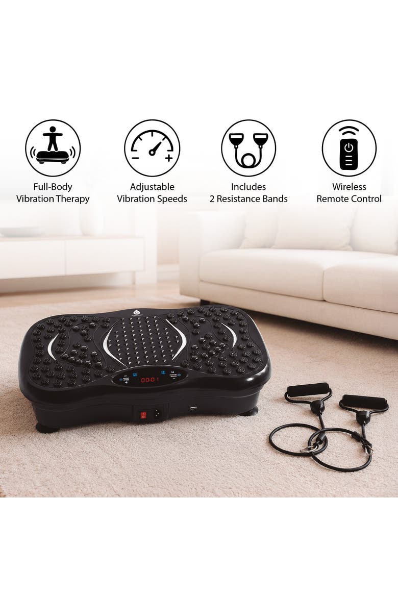 Vibration Plate Fitness Platform  Full - Body Exercise Machine, Alternate, color, Black
