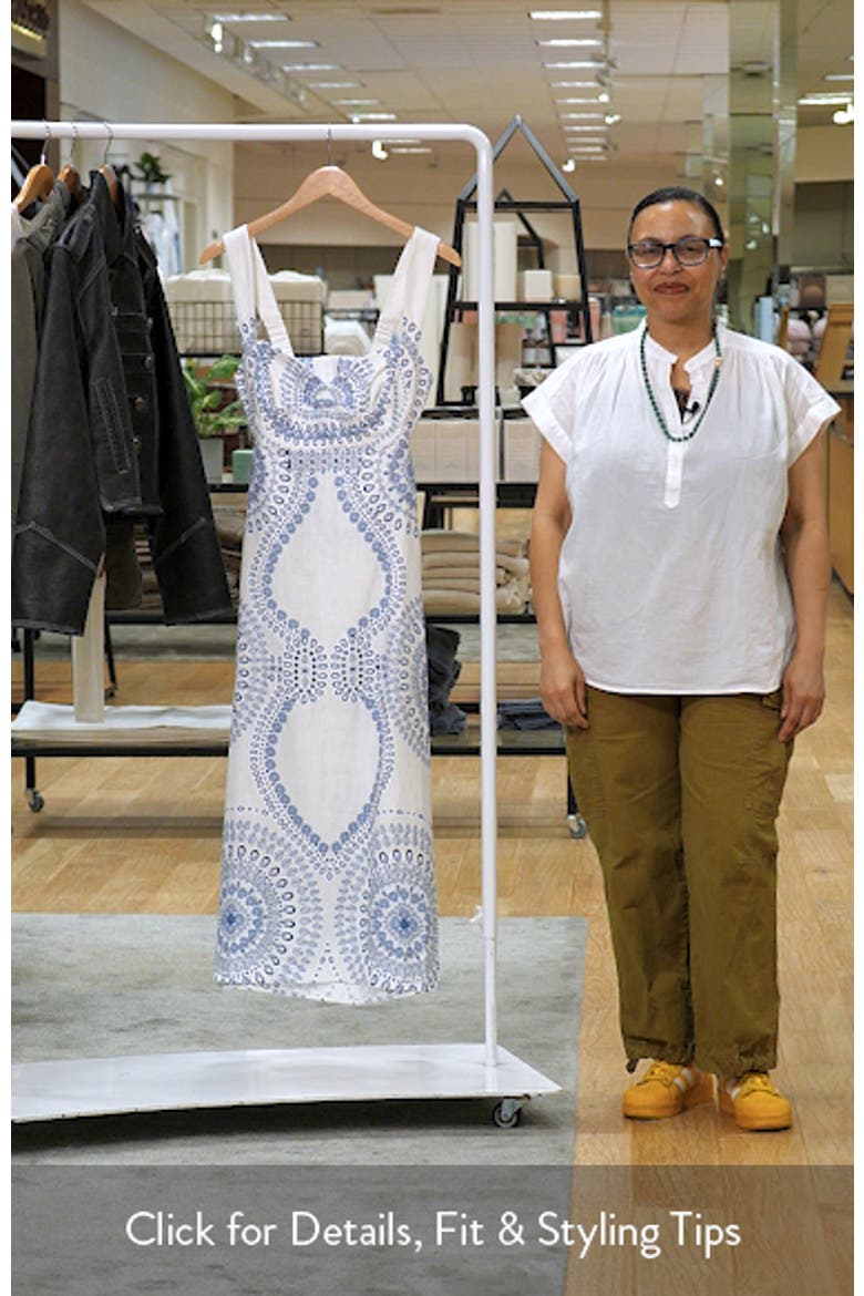 Addison Shell Print Linen Midi Dress video