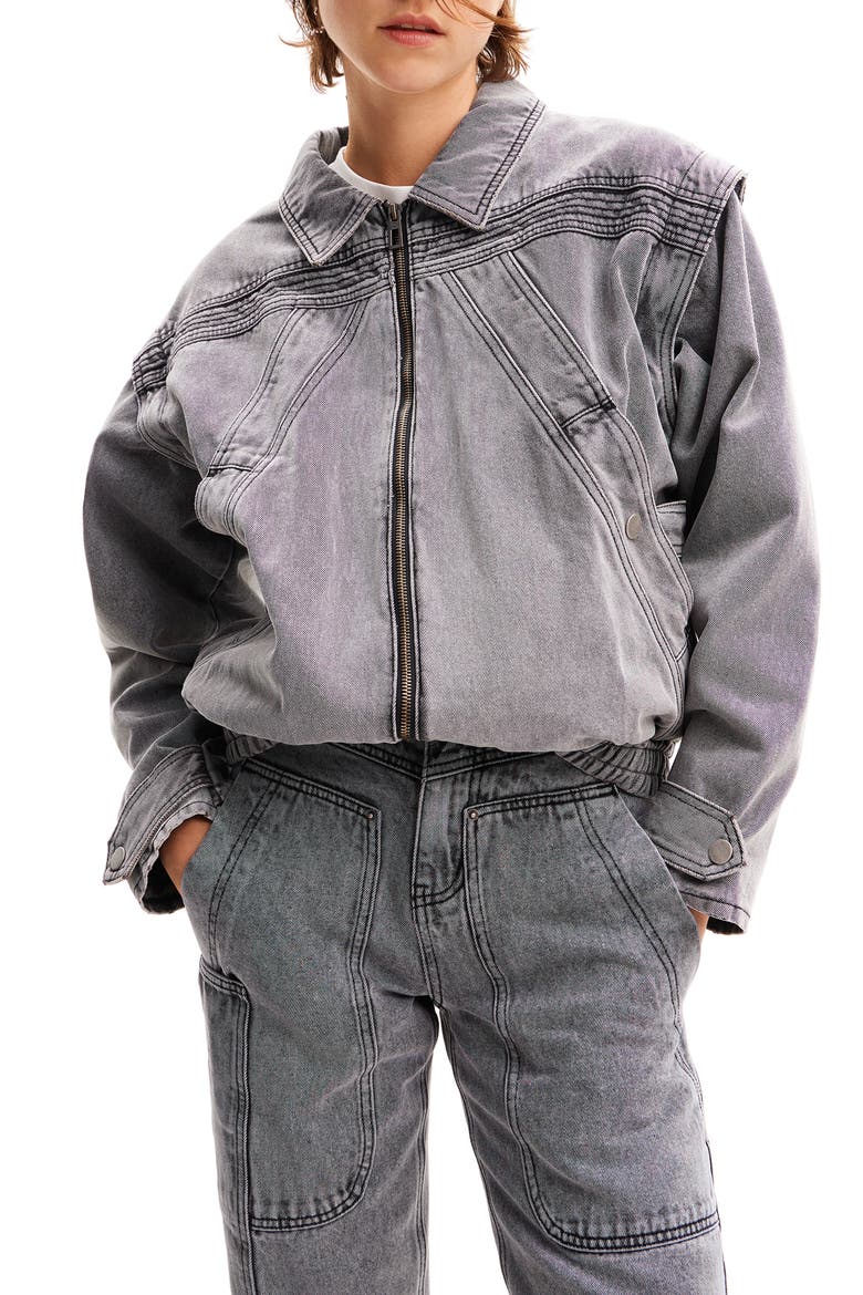 Denim Jacket, Main, color, GREY