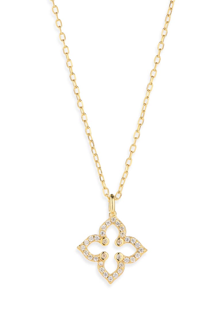 Cutout Quad Pendant Necklace, Alternate, color, GOLD