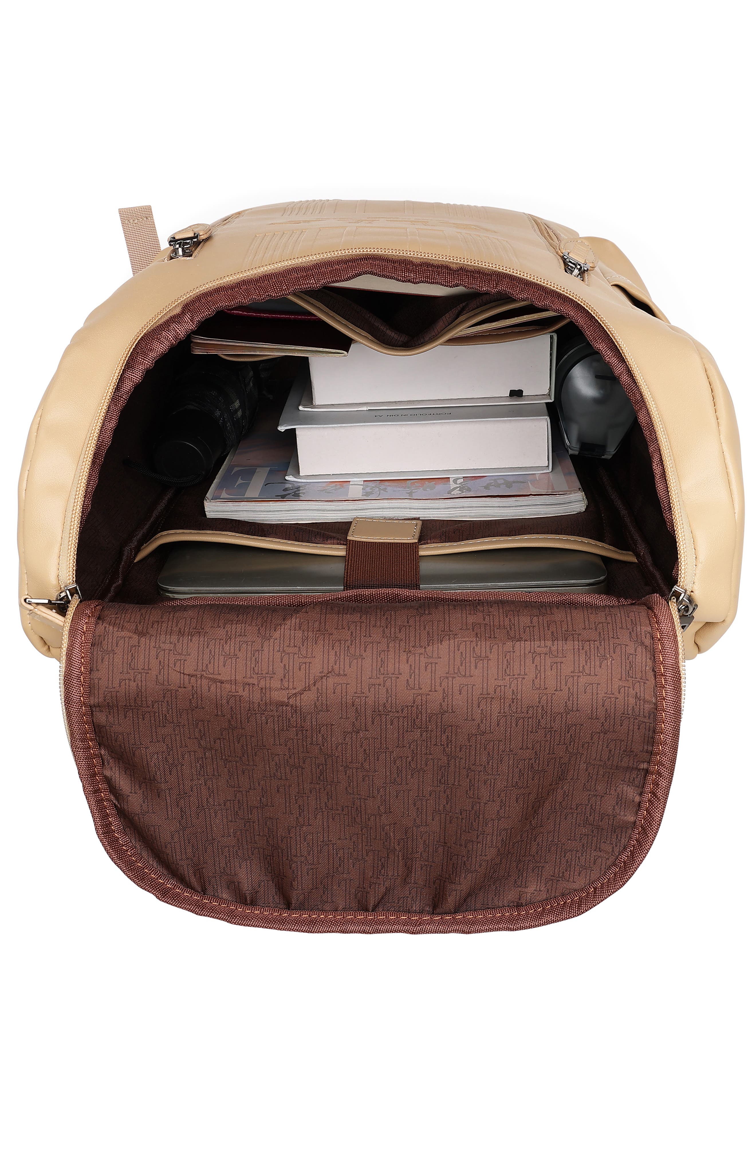 ELLE Roamer 22L Vegan Leather Backpack, Alternate, color, Nude