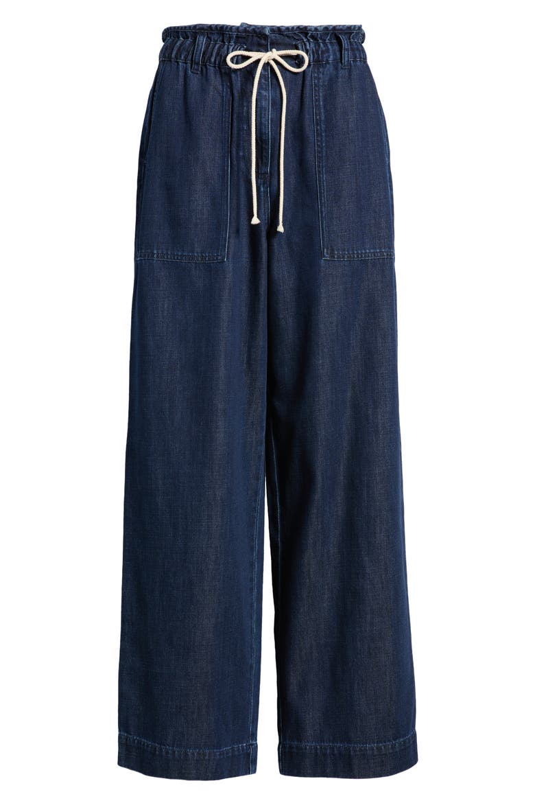 Ryan Wide Leg Drawstring Jeans, Alternate, color, RINSE INDIGO