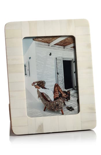 Zodax Bone Inlay Photo Frame In Neutral