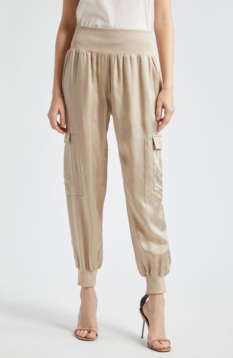 Beige cargo joggers womens online