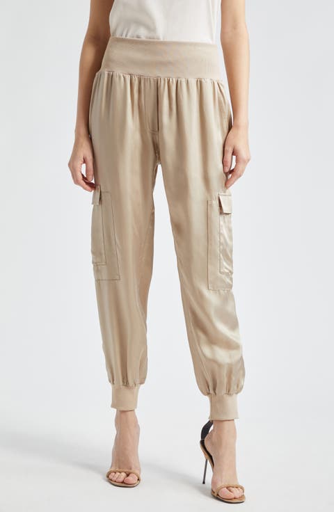 Giles Cupro Crop Cargo Joggers