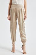 Cinq à Sept Giles Cupro Crop Cargo Joggers