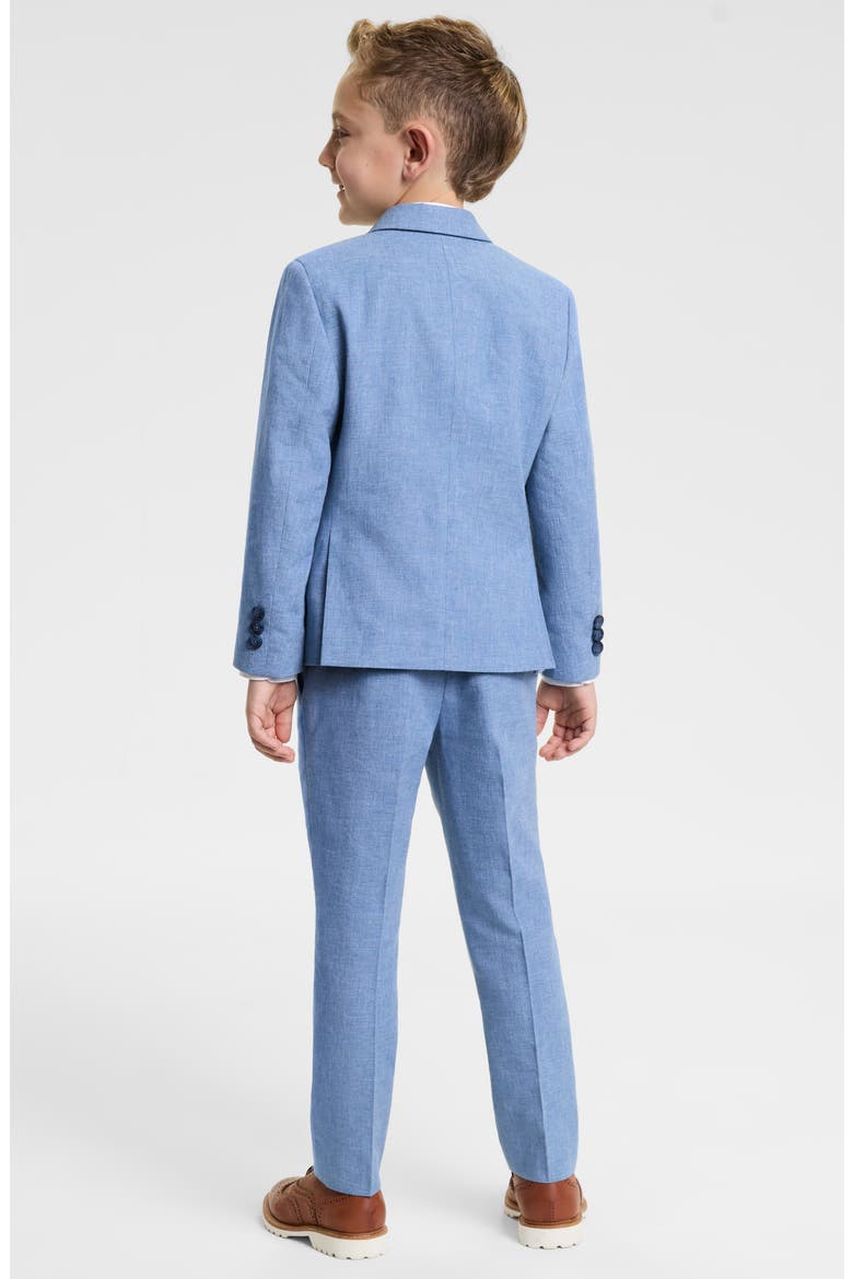 Kids' Linen Blend Suit, Alternate, color, BLUE