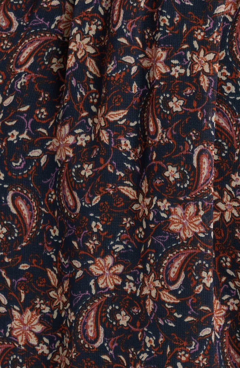 Treasure & Bond Paisley Tiered Ruffle Maxi Dress, Alternate, color, Navy Mallory Paisley