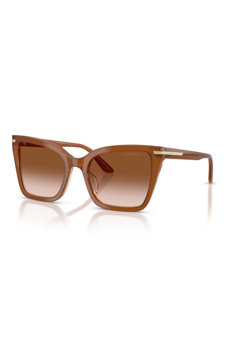 53mm Gradient Square Sunglasses, Alternate, color, SHINY TOBACCO / BROWN GRADIENT